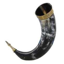Viking Norse Drinking Horn Hand-carved Mjolnir Design -Knife Sales Store in60607 13624.1564505034