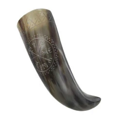Norse Era Icelandic Vegvisir Engraved Drinking Horn -Knife Sales Store in60610 28512.1672765240