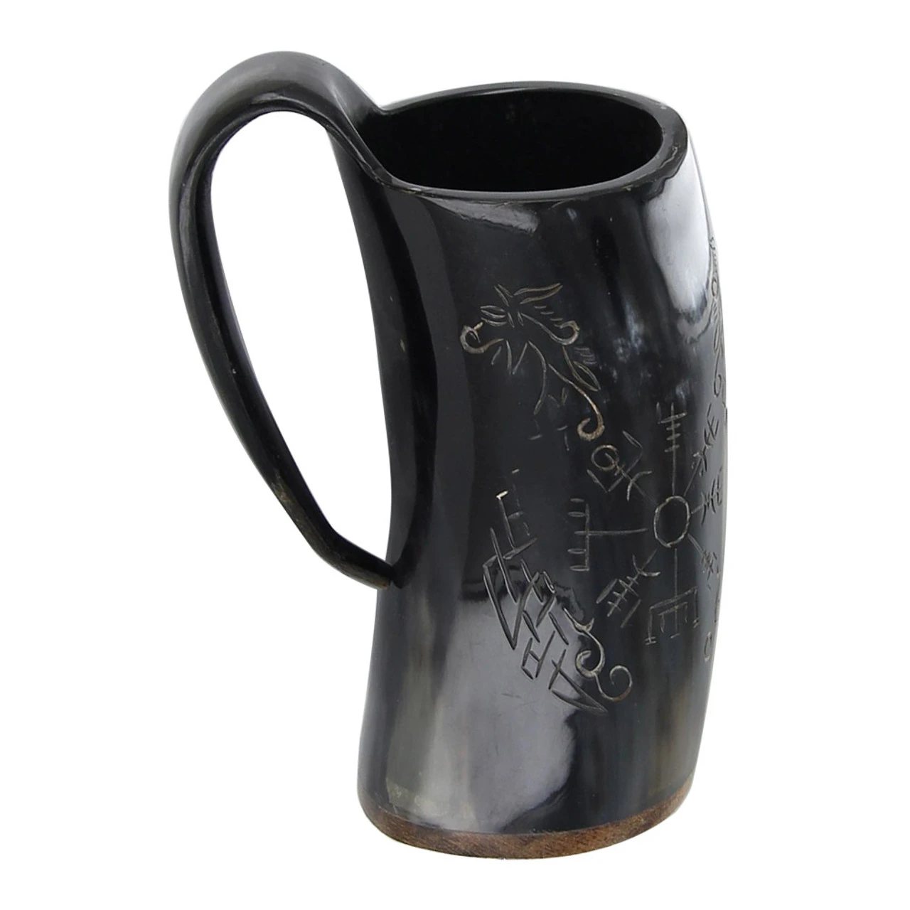 Norse Viking Icelandic Vegvisir Jormungandr Drinking Horn Mug 6 Norse Viking Icelandic Vegvisir Jormungandr Drinking Horn Mug - Image 4