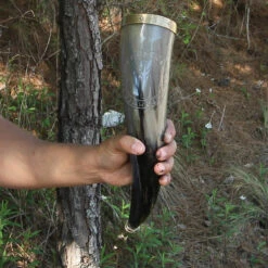 Norse Algiz Protection Handmade Drinking Horn 8 Norse Algiz Protection Handmade Drinking Horn -Knife Sales Store norse algiz protection handmade drinking horn 2 84043.1564504901