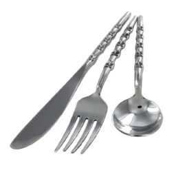 Medieval Stainless Steel Hand Forged Clover Design Cutlery Set -Knife Sales Store ss cutlery set 2 88854.1564505047