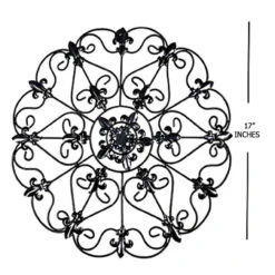 Elegant Round Fleur De Lis Medallion Scrollwork Wall Decoration 7 Elegant Round Fleur De Lis Medallion Scrollwork Wall Decoration -Knife Sales Store wall decoration 84793.1564505055