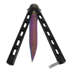 Damascus Steel Arc Flash Butterfly Knife -Knife Sales Store wg837c 71733.1564504691