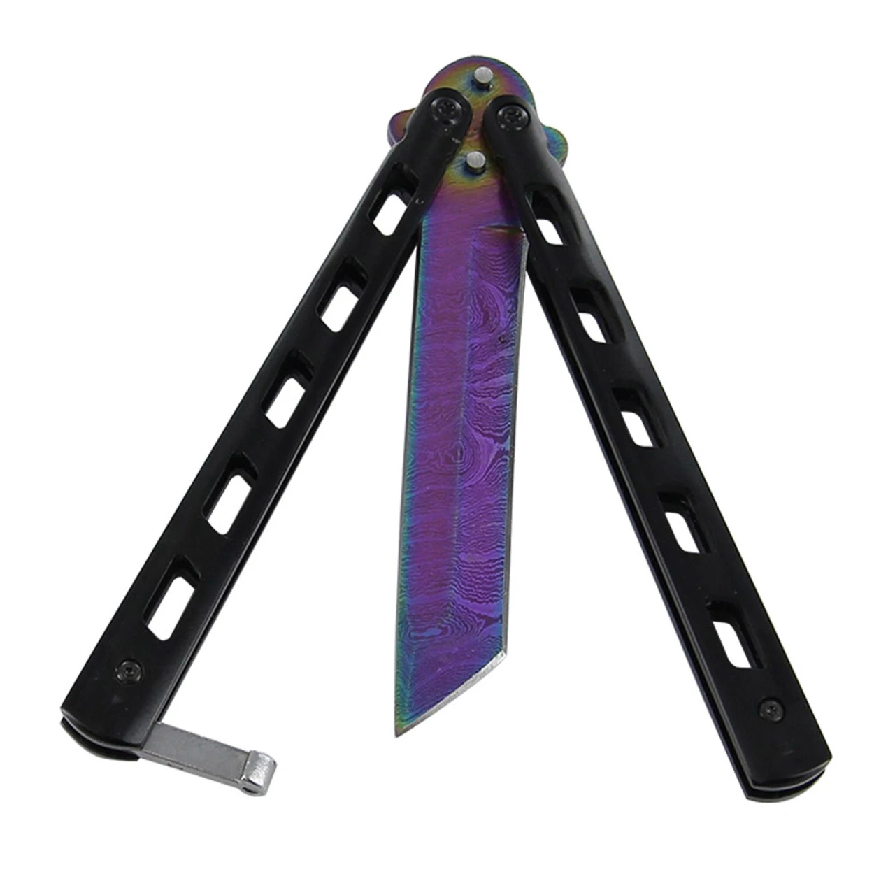 Damascus Steel Frequency Overload Butterfly Knife 6 Damascus Steel Frequency Overload Butterfly Knife - Image 4